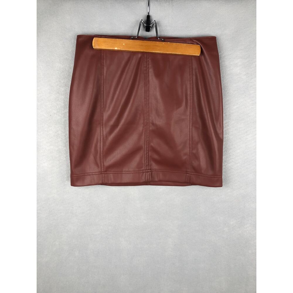 Free People Mini Skirt Women's Size 8 Faux Leather NEW